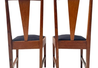 Willem Penaat Two Art Deco Amsterdamse School Chairs for Metz & Co. Amsterdam
